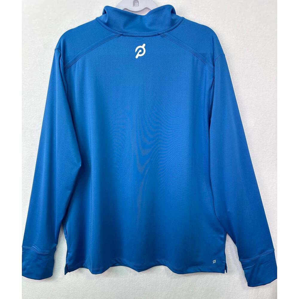 Peloton Men’s Blue Warm Up 1/4 Zip Performance Pullover Thumbholes Size XL - Picture 4 of 13